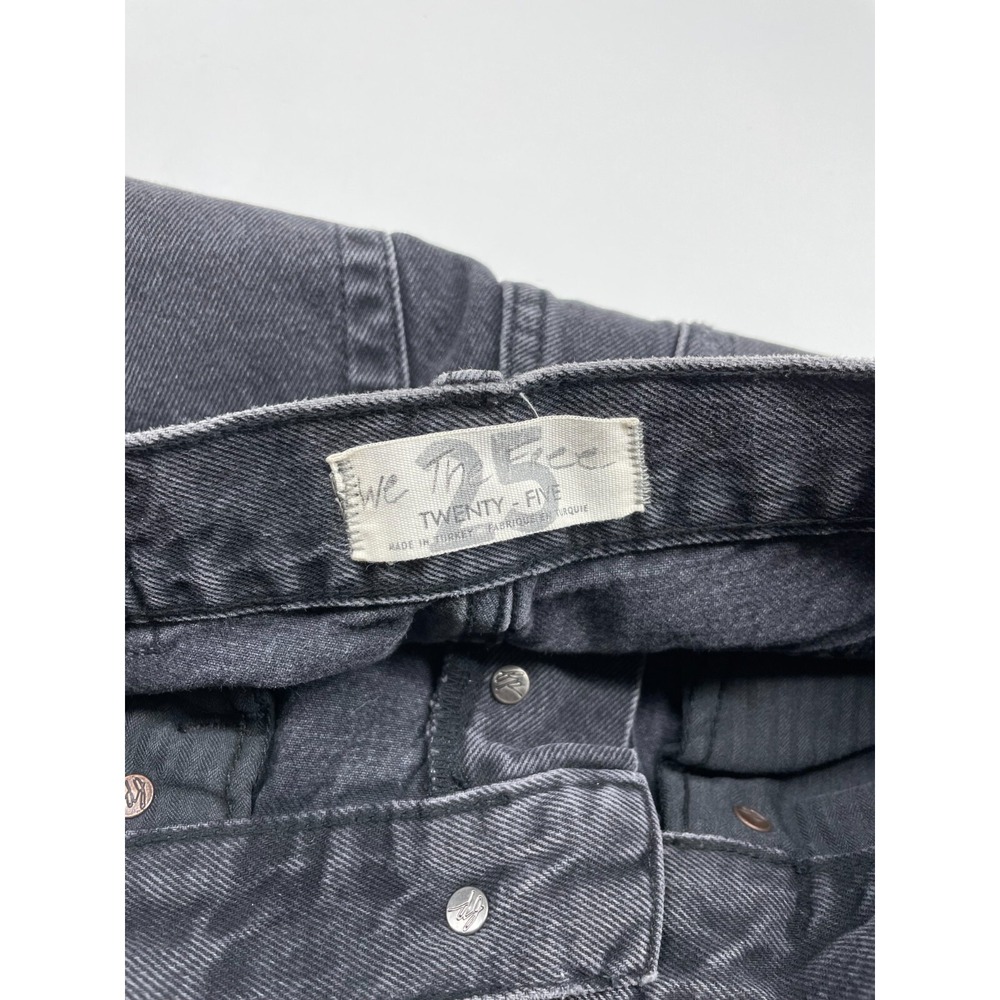 Free People Jeans Womens 25 Black The Lasso High Waist Distressed Straight Leg - Picture 5 of 11